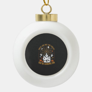 Lustige Halloween-Leckereien Geist Geisterhaus Des Keramik Kugel-Ornament