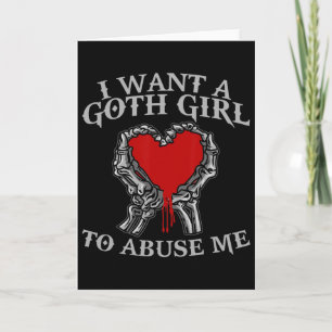 Lustige Halloween-Skelett-Hand Ich Will Ein Goth-M Karte