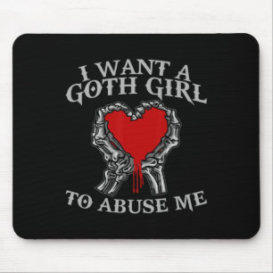 Lustige Halloween-Skelett-Hand Ich Will Ein Goth-M Mousepad