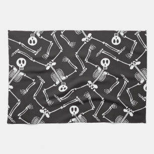Lustige Halloween-Skelette Geschirrtuch