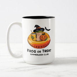 Lustige Halloween-Sommerween-Stimmung Frosch Tier  Zweifarbige Tasse