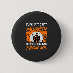Lustige Halloween-Spookhaus-Zitat-Grafik Button