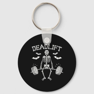 Lustige Halloween-Spruch Skelett Hantel Fitnessstu Schlüsselanhänger