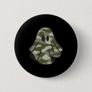 Lustige Halloween-Tarnung Camo-Geist Hallo Jagen Button