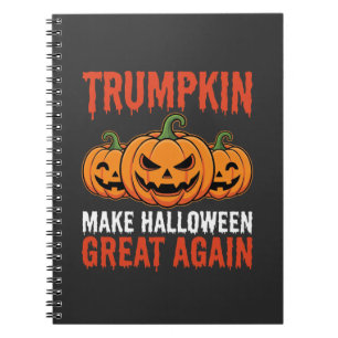Lustige Halloween Trumpkin-Kürbis-Parodie Notizblock
