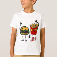 Lustige Hamburger-und Pommes-FritesCartoon-Kunst