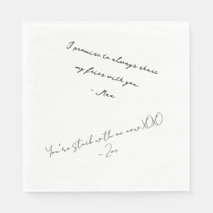 Lustige handgeschriebene benutzerdefinierte Liebes Serviette