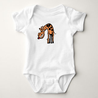 Lustige handgezeichnete Giraffen-Illustration Baby Strampler
