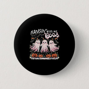Lustige hängende Geister Halloween Hängen mit mein Button