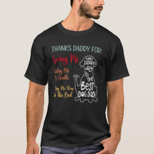 lustige Happy Vatertag Hund Vater Daddy gibt Brith T-Shirt