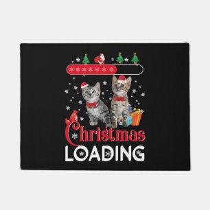 Lustige hässliche Weihnachtskatze Fußmatte
