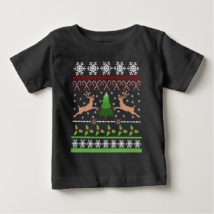 Lustige hässliche Weihnachtsstrickjacke Baby T-shirt