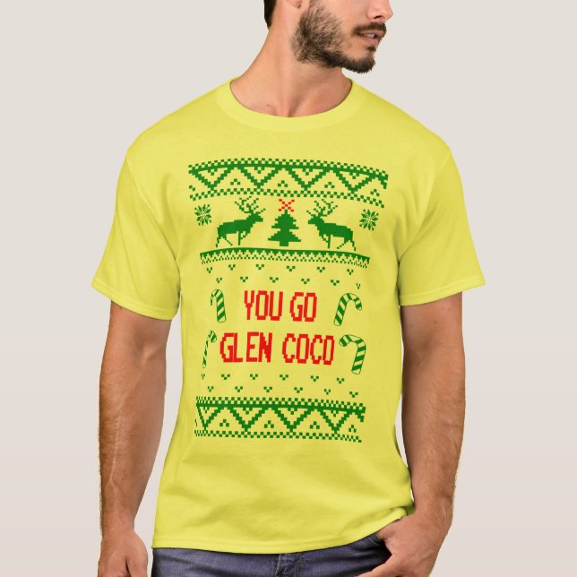 Lustige hässliche Weihnachtsstrickjacke gehen Sie T-Shirt (Vorderseite)