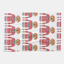 Lustige hässliche Weihnachtsstrickjacke, Handtuch