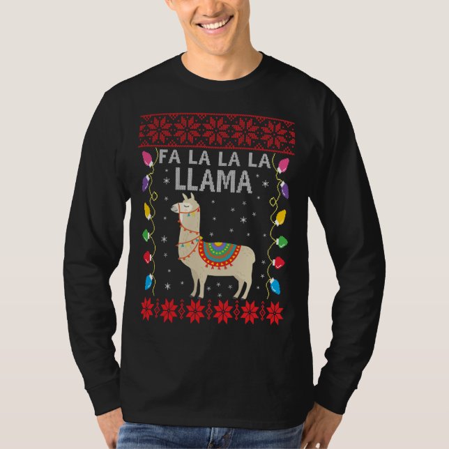 Lustige hässliche Weihnachtsstrickjacke T-Shirt (Vorderseite)