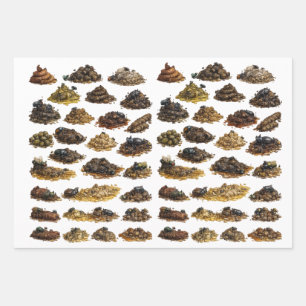Lustige Haufenmuster Geschenkpapier Set