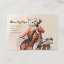 Lustige Haustier-Modell-Karten-Cello-Spielende Visitenkarte