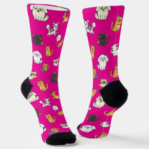 Lustige Haustier-Muster-Crew-Socken Socken
