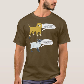 Lustige Haustieransicht über Menschen-Shirt T-Shirt