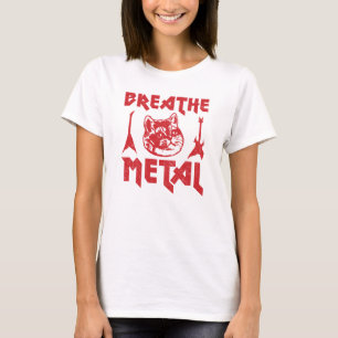Lustige Heavy-Metal-Katze T-Shirt