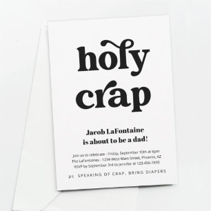 Lustige Heilige Scheiße Daddy-Windelfeier-Einladun Einladung