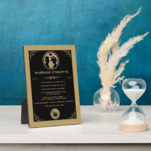  Lustige Heiratsregeln für viktorianische Neuvermä Fotoplatte