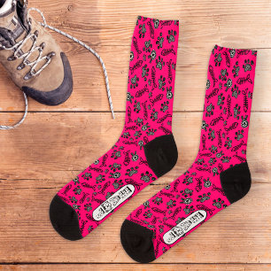 Lustige Heiße Rosa Süße Kawaii Katzenliebhaber Socken