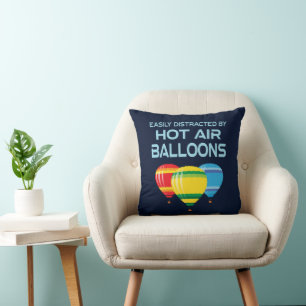 Lustige Heißluftballon-Zitate Kissen