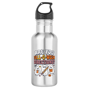 Lustige Herbst Halloween Lehrer Geist Anweisungen  Edelstahlflasche