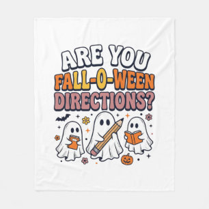 Lustige Herbst Halloween Lehrer Geist Anweisungen  Fleecedecke