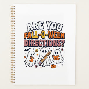 Lustige Herbst-Halloween-Lehrer-Geist-Richtungen-S Planer
