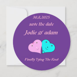 lustige Herz und Herz Save The Date