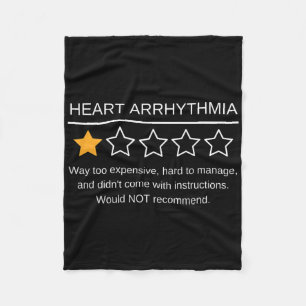 Lustige Herzrhythmusstörungen Awareness Ein-Sterne Fleecedecke