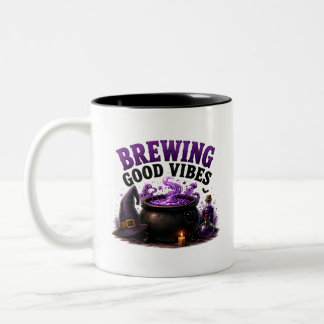 ✨ Lustige Hexe braut Halloween-Spruch 🧙 Zweifarbige Tasse