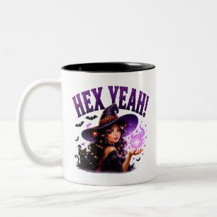 ✨ Lustige Hexe Halloween Pun Spruch 🧙 Zweifarbige Tasse
