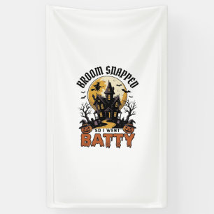 Lustige Hexe Halloween Spukhaus Batty Grafik Banner