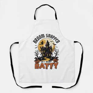 Lustige Hexe Halloween Spukhaus Batty Grafik Schürze