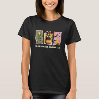 Lustige Hexe Salem Schwarze Katzen 1692 Halloween- T-Shirt