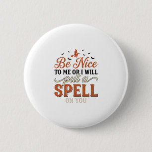 Lustige Hexen-Spruch-Zitat Halloween-Vektordesign_ Button