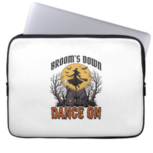 Lustige Hexen-Tänzerin Vintage-Halloween-Gravur Sh Laptopschutzhülle