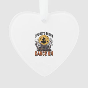 Lustige Hexen-Tänzerin Vintage-Halloween-Gravur Sh Ornament