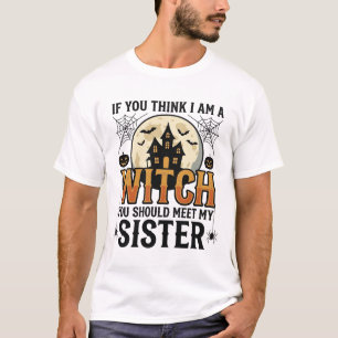 Lustige Hexenschwester Halloween Vintage Grafik_1 T-Shirt