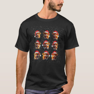 Lustige Highland-Kühe im Schnee Weihnachten Schott T-Shirt