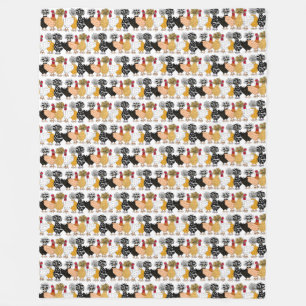 Lustige Hinterhof-Hühner Polnische Hennen Polka Pu Fleecedecke