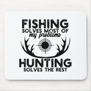 Lustige Hirschjagd Angeln und Jagen Mousepad