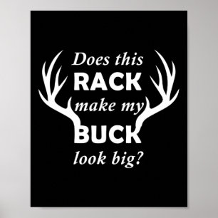 Lustige Hirschjagd Jäger Rack Großer Bock Poster