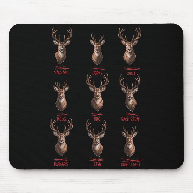 Lustige Hirschjäger Rentierejagd Mousepad (Vorne)