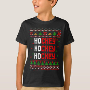 Lustige Ho Ho Ho Hockey hässliche Weihnachtspullov T-Shirt