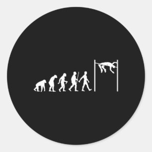 Lustige Hochsprung-Kunst für Männer Frauen Leichta Runder Aufkleber