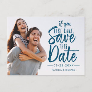 Lustige Hochzeit - Termin vormerken  Postkarte